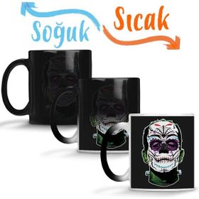 Baskı Dükkanı KB10431 Dia De Los Muertos Day Of The Dead Monster Porselen Kupa Bardak