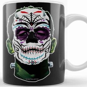 Baskı Dükkanı KB10431 Dia De Los Muertos Day Of The Dead Monster Porselen Kupa Bardak