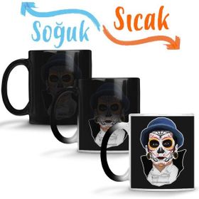 Baskı Dükkanı KB10432 Dia De Los Muertos Day Of The Dead Vampire Porselen Kupa Bardak