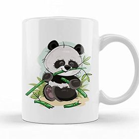 Baskı Dükkanı KB1044 Sevimli Panda Porselen Kupa Bardak