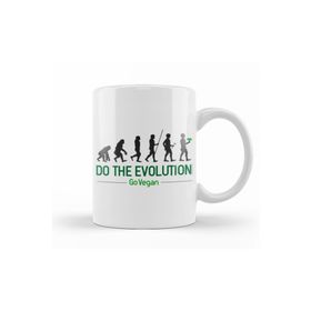 Baskı Dükkanı KB10442 Do The Evolution Go Vegan Porselen Kupa Bardak