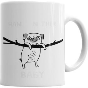 Baskı Dükkanı KB10444 Dogs Pug Köpek Porselen Kupa Bardak