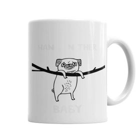 Baskı Dükkanı KB10444 Dogs Pug Köpek Porselen Kupa Bardak