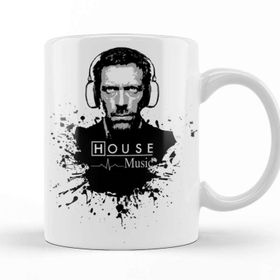 Baskı Dükkanı KB10455 Dr House Music Porselen Kupa Bardak