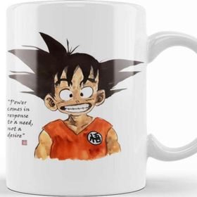 Baskı Dükkanı KB10462 Dragonball Cheeky Smile Goku Porselen Kupa Bardak
