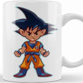 Baskı Dükkanı KB10462 Dragonball Cheeky Smile Goku Porselen Kupa Bardak