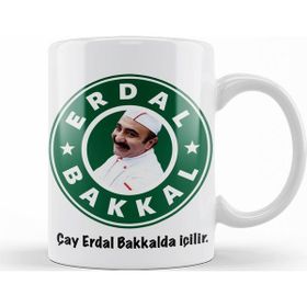 Baskı Dükkanı KB10493 Erdal Bakkal Porselen Kupa Bardak