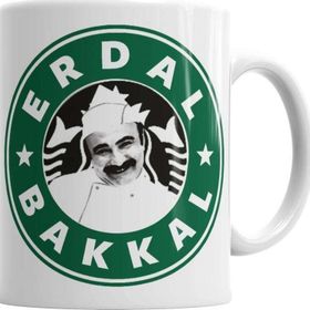Baskı Dükkanı KB10493 Erdal Bakkal Porselen Kupa Bardak