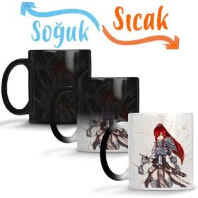Baskı Dükkanı KB10497 Erza Scarlet Fairy Tail Anime Battle Ready Porselen Kupa Bardak