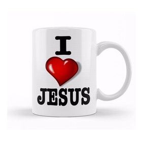Baskı Dükkanı KB10502 Eu Amo Jesus Porselen Kupa Bardak