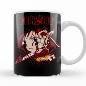 Baskı Dükkanı KB10525 Fairy Tail Erza Scarlet Guild Symbol Swords Anime Manga Porselen Kupa Bardak