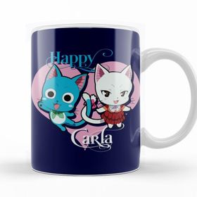 Baskı Dükkanı KB10529 Fairy Tail Happy Carla Anime Manga Porselen Kupa Bardak