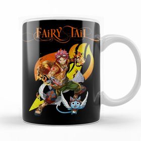 Baskı Dükkanı KB10539 Fairy Tail Natsu Dragneel Happy Anime Manga Porselen Kupa Bardak