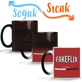 Baskı Dükkanı KB10543 Fakeflix Porselen Kupa Bardak