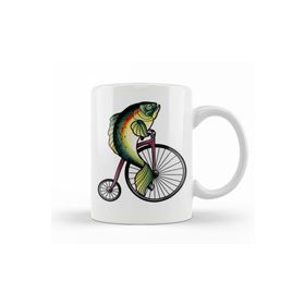 Baskı Dükkanı KB10556 Feminism Fish Without A Bicycle Balık Porselen Kupa Bardak