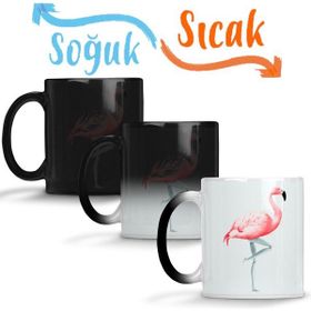 Baskı Dükkanı KB10567 Flamingo Porselen Kupa Bardak