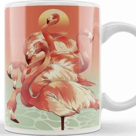 Baskı Dükkanı KB10568 Flamingos Porselen Kupa Bardak