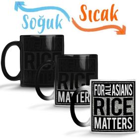 Baskı Dükkanı KB10573 For All Asians Rice Matters Porselen Kupa Bardak