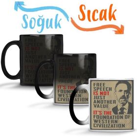 Baskı Dükkanı KB10601 Free Speech Famous Quote Jordan Peterson Porselen Kupa Bardak