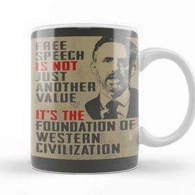 Baskı Dükkanı KB10601 Free Speech Famous Quote Jordan Peterson Porselen Kupa Bardak