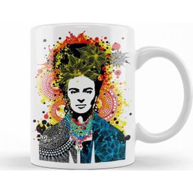 Baskı Dükkanı KB10605 Frida Mandala Porselen Kupa Bardak
