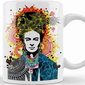 Baskı Dükkanı KB10605 Frida Mandala Porselen Kupa Bardak
