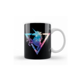 Baskı Dükkanı KB10614 Galaxy Unicorn Porselen Kupa Bardak