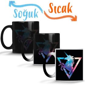 Baskı Dükkanı KB10614 Galaxy Unicorn Porselen Kupa Bardak