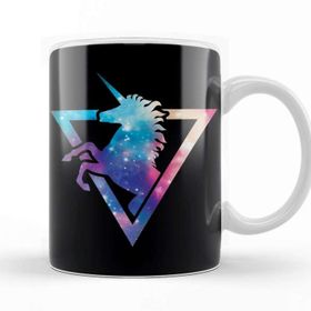 Baskı Dükkanı KB10614 Galaxy Unicorn Porselen Kupa Bardak