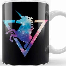 Baskı Dükkanı KB10614 Galaxy Unicorn Porselen Kupa Bardak