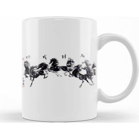 Baskı Dükkanı KB10615 Gallop Of The Horses Porselen Kupa Bardak