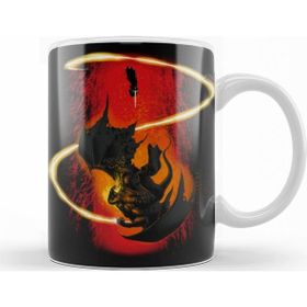 Baskı Dükkanı KB10625 Gandalf The Wizard Vs The Demon Porselen Kupa Bardak