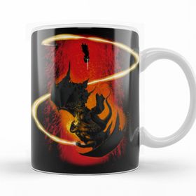 Baskı Dükkanı KB10625 Gandalf The Wizard Vs The Demon Porselen Kupa Bardak