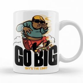 Baskı Dükkanı KB10655 Go Big Porselen Kupa Bardak