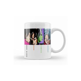 Baskı Dükkanı KB10665 Goku Black Goku Zamasu Tranks Porselen Kupa Bardak