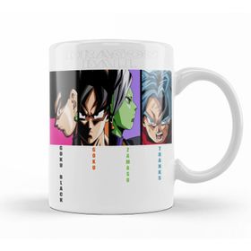 Baskı Dükkanı KB10665 Goku Black Goku Zamasu Tranks Porselen Kupa Bardak