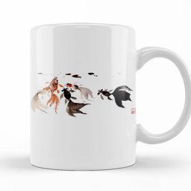 Baskı Dükkanı KB10667 Goldfish Lover Hungry Goldfishes Porselen Kupa Bardak