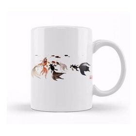 Baskı Dükkanı KB10667 Goldfish Lover Hungry Goldfishes Porselen Kupa Bardak