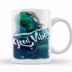 Baskı Dükkanı KB10671 Good Vibes Porselen Kupa Bardak