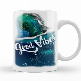 Baskı Dükkanı KB10671 Good Vibes Porselen Kupa Bardak