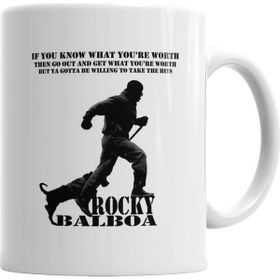 Baskı Dükkanı KB1068 Rocky Balboa Porselen Kupa Bardak