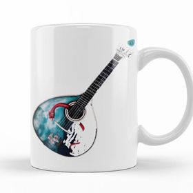 Baskı Dükkanı KB10694 Guitarra Portuguesa Gitar Porselen Kupa Bardak