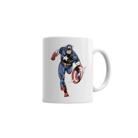 Baskı Dükkanı KB107 Captain America Splash Art Porselen Kupa Bardak