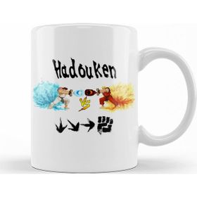 Baskı Dükkanı KB10703 Hadouken Porselen Kupa Bardak