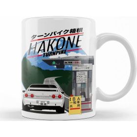 Baskı Dükkanı KB10706 Hakone Nissan Skyline R32 Porselen Kupa Bardak