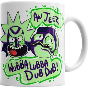 Baskı Dükkanı KB1071 Rick Sanchez Morty Smith Porselen Kupa Bardak
