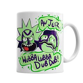 Baskı Dükkanı KB1071 Rick Sanchez Morty Smith Porselen Kupa Bardak