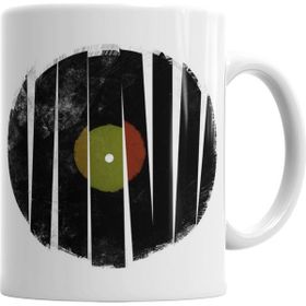 Baskı Dükkanı KB1078 Retro Müzik Porselen Kupa Bardak