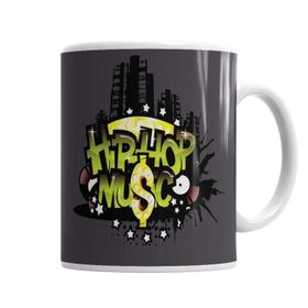 Baskı Dükkanı KB10818 Hip Hop Müzik Porselen Kupa Bardak