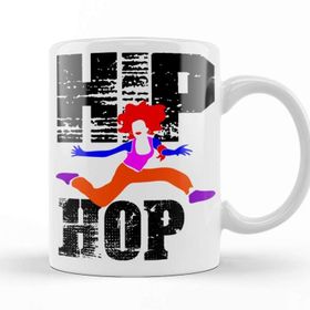 Baskı Dükkanı KB10818 Hip Hop Müzik Porselen Kupa Bardak